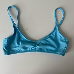 Xhilaration Blue Scoop Bikini Top